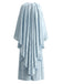 Hellblaues 80er Maxikleid im Amidala-Stil mit Cape-Ärmeln