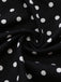 Schwarzer 50er Carmen-Jumpsuit mit Polka-Dots und Schleife