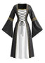 80er Mittelalter Halloween Kleid mit Bindung