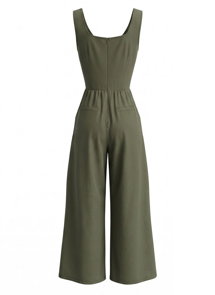 80er ärmelloser Jumpsuit mit Cargotaschen