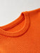 Orange 40er Strickpullover mit Buchstaben-Print und Rundhals