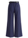 Dunkelblaue 60er Marlenehose mit Gürtel und hoher Taille