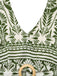 Grüner 40er Jumpsuit mit Neckholder und offenem Rücken
