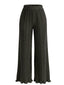 40er Plisseehose mit hoher Taille und weitem Bein