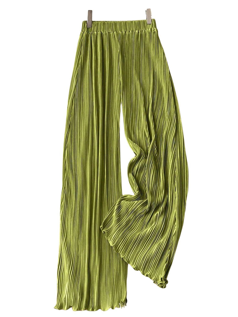 40er Hose mit hoher Taille und weitem Bein