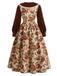 50er Swingkleid mit Früchte-Print und Chelsea-Kragen
