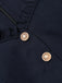 Dunkelblaues 50er Blazer-Bleistiftkleid mit Rüschenkragen