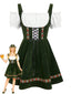 50er Oktoberfest-Dirndl mit Blumen und Puffärmeln