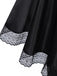 Schwarzes 70er Hexenkleid mit Kapuze und Mittelalter-Look
