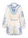 50er Set aus Langarmtop & Shorts mit Porzellan-Blumenprint