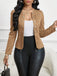 80er Blazer mit Wildleder-Optik und Doppelreiher
