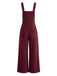 30er Cord-Latzjumpsuit mit Taschen und weitem Bein