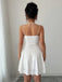 60er Minikleid mit Raffung und Wasserfallausschnitt