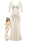 [Vorverkauf] Champagner 30er Satin-Nachtkleid mit Spitze und Korsett-Taille