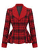 40er Karo-Jacke & Rock-Set mit Schalkragen