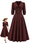 [Vorverkauf] 50er Kleid mit Schleifenkragen und 3/4-Puffärmeln