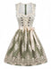 Hellgrünes 50er Oktoberfest-Dirndl-Set mit Spitzenschürze