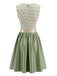 Hellgrünes 50er Oktoberfest-Dirndl-Set mit Spitzenschürze