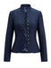 Marineblaue 50er Maritim Jacke mit Knöpfe und Figurbetont
