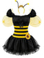5-teiliges gelb-schwarzes 50er Bienen-Cosplay-Set mit Flügeln