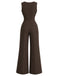 30er Bluse & Jumpsuit Set mit Bischofsärmeln und Taschen