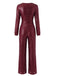 30er Jumpsuit mit Pailletten und langen Ärmeln