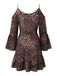 [Übergröße] 70er Cold-Shoulder Minikleid mit Paisley