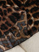 50er Shirtkleid mit Leoparden-Print und Plisseefalten