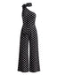 50er Jumpsuit mit Polka-Dots und asymmetrischem Neckholder