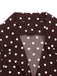 Braunes 60er Polka-Dot Kleid mit Reverskragen und Gürtel