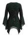 70er Gothic Top mit Totenkopfspitze und Trompetenärmeln