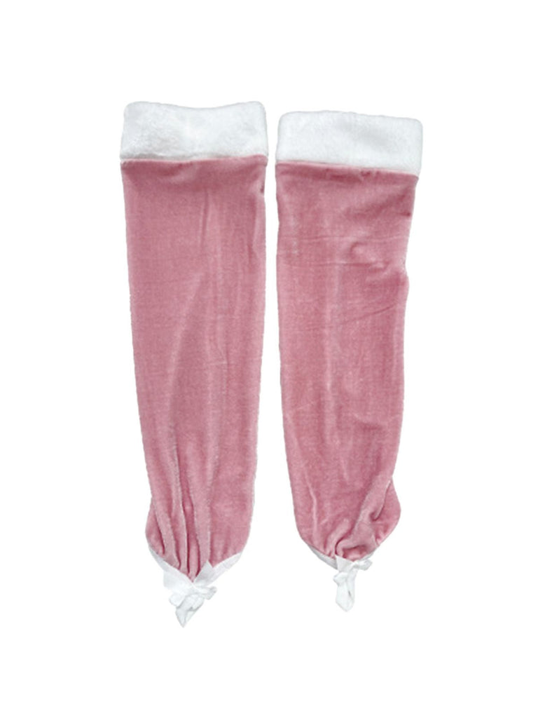 Rosa 50er trägerloses Hasen-Cosplay-Set mit Samt