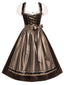 [Vorverkauf] Braunes 50er Oktoberfest-Dirndl-Set mit Schürze und Top