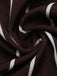 Dunkelbraunes 70er Streifen-Hemdblusenkleid mit Knöpfen und Gürtel