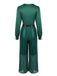 50er Pailletten-Jumpsuit mit V-Ausschnitt und Langarm