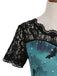50er Halloween Swingkleid mit Spukhaus- und Kürbis-Fledermaus-Print