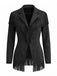 50er Wildleder-Jacke mit Fransen und Reverskragen