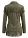 50er Wildleder-Jacke mit Fransen und Reverskragen