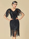 20er Gatsby-Flapperkleid mit Pailletten und Fransen