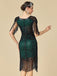 20er Gatsby-Flapperkleid mit Pailletten und Fransen