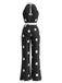 Ärmelloser 70er Neckholder-Punkte-Jumpsuit mit weitem Bein und Gürtel
