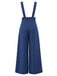 Marineblaue 50er Nadelstreifenhose mit Hosenträgern und weitem Bein
