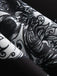 40er Halloween Kleid mit Totenkopf- und Rosenprint