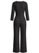 60er Jumpsuit mit geschlitzten Ärmeln und weitem Bein