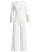 60er Jumpsuit mit geschlitzten Ärmeln und weitem Bein
