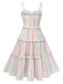 [Vorverkauf] Multicolor 1950er Spaghettiträger Gestreiftes Kleid