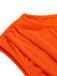 Orange 1960er Solide Eine-Schulter Ärmelloses Kleid