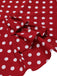 Rot 1960er Polka Dots Krawattenhals Kleid