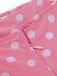 Rosa 1950er Polka Dots Blume Patchwork Kleid