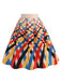 Multicolor 1950er Diagonales Plaid Swing Rock